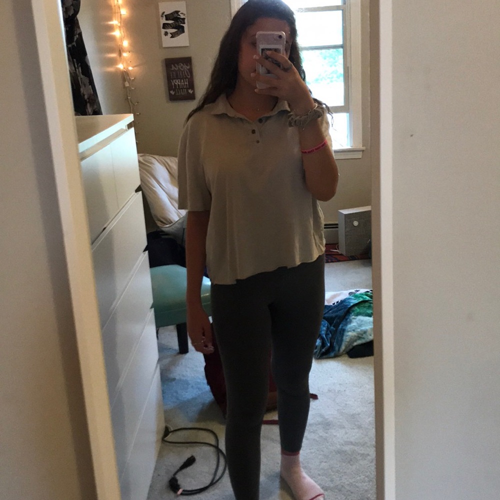 Cut Cropped Calvin Klein Jeans Collard Shirt